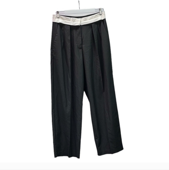 Zara Double Waistband Women's Black Pants - Picture 2 of 9